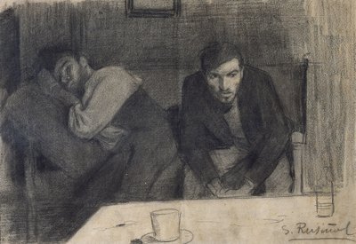 Ritratto dello scultore Carles Mani e del pittore Pere Ferran da Santiago Rusiñol
